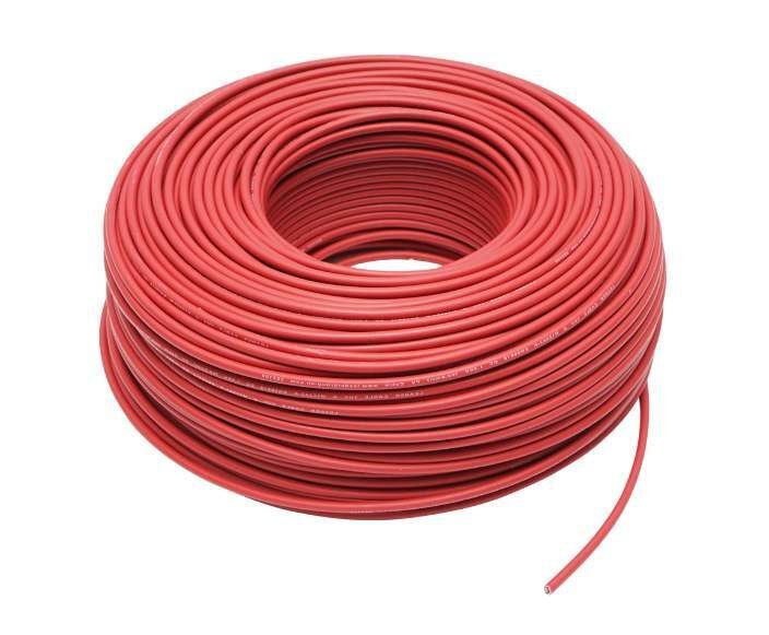 Cablu solar 6MM, rola 100 metri, rosu, 1x6RED100