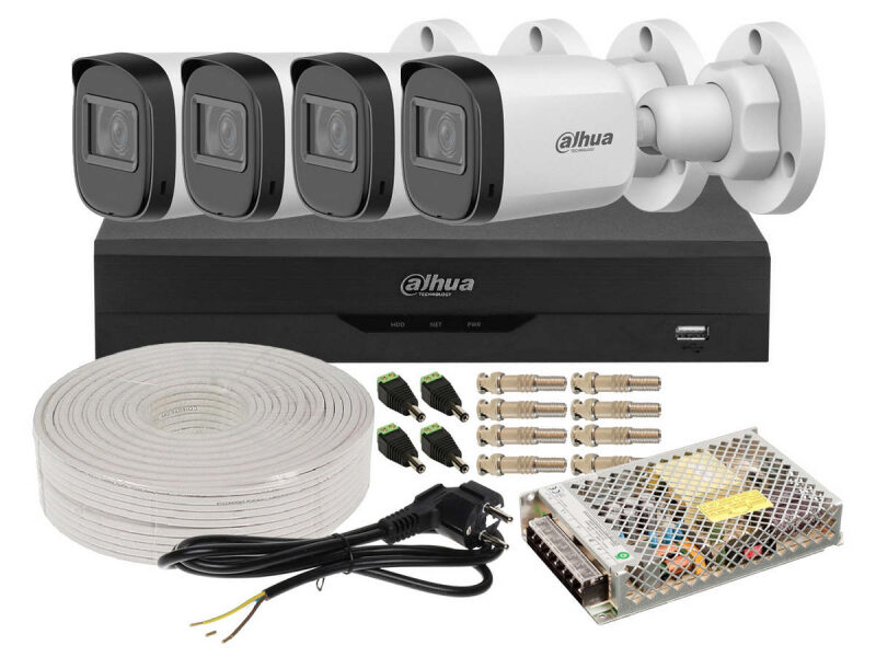 Kit  4 camere 2MP si DVR 4 canale, Dahua KIT8FHD-DAH200-3
