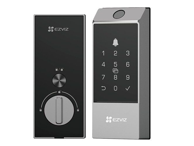 Incuietoare inteligenta EZVIZ DL04 Pro, Wi-Fi 2.4GHz, amprenta, cod, card, control din aplicatie, alarma anti-tamper, IP55, CS-DL04 (WBCPM)