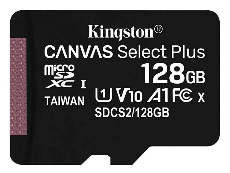 Card microSD Kingston Canvas Select Plus, 128 GB, UHS-I, Class 10, pana la 100 MB/s, SDCS2/128GB