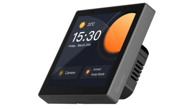 Panou de control sonoff nspanel pro Smart grey, wireless, Zigbee 3.0, Bluetooth, ecran tactil 3.95inch, pentru dispozitive inteligente eWeLink, 5W, 150mA