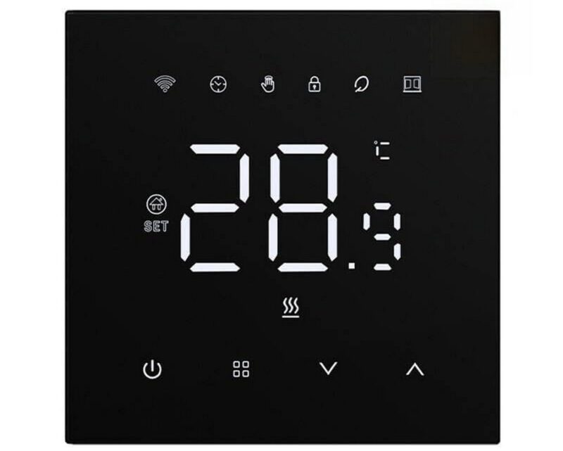 Termostat inteligent Avatto WT410-16A-B, Wi-Fi, aplicatie mobila Tuya, control vocal, ecran tactil, 16A