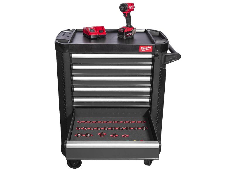 Dulap cu scule Milwaukee Toolguard, 7 sertare, metalic, 78cm, sarcina 45-90kg, roti 125mm, 4932500743